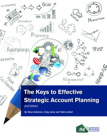 The Keys To Effective Strategic Account Planning - Performance Methods, Inc