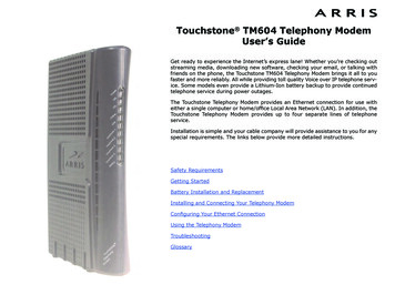 Touchstone TM604 User's Guide
