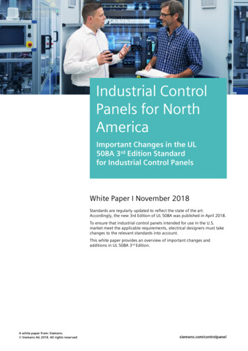 Industrial Control Panels For North America, Whitepaper USA - Siemens