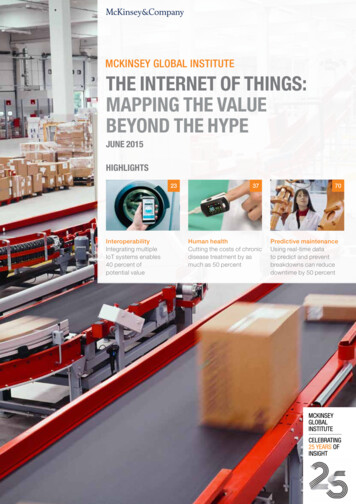 THE INTERNET OF THINGS: MAPPING THE VALUE BEYOND THE HYPE - Digipooli