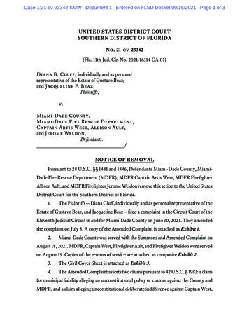 UNITED STATES DISTRICT COURT SOUTHERN DISTRICT OF FLORIDA No. 21-cv-23342