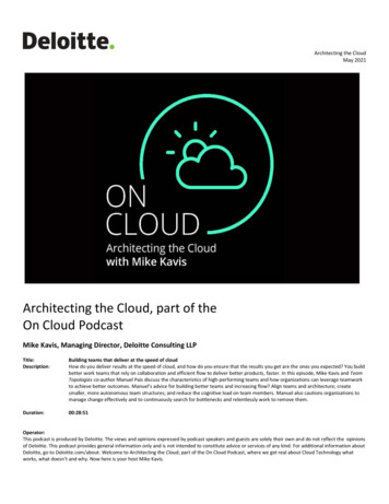 Architecting The Cloud, Part Of The On Cloud Podcast