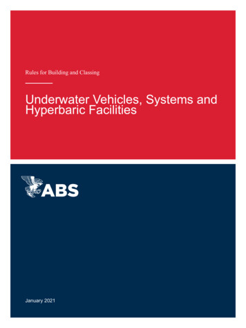 Underwater Vehicles, Systems And Hyperbaric Facilities - Eagle 