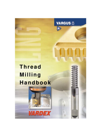 Thread Milling Handbook - Close Tolerance Software