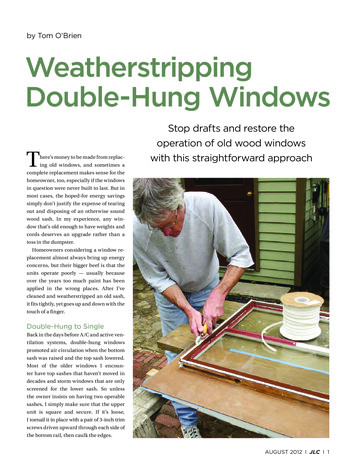 Weatherstripping Double-Hung Windows