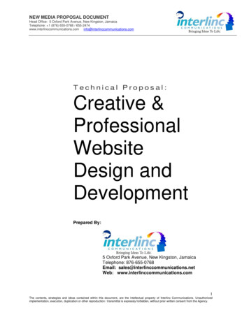 Technical Proposal: Creative & Professional Website Design And Development