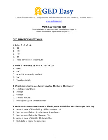 Math GED Practice Test - DocDroid