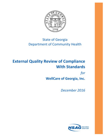 State Of Georgia Department Of Community Health