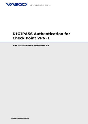 DIGIPASS Authentication For Check Point VPN-1 - ETruServe