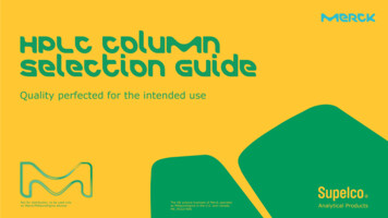 HPLC Column Selection Guide - Merck Life Science Việt Nam