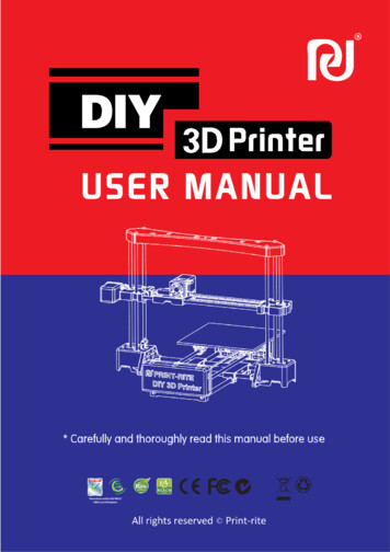 DIY 3D Printer User Manual V1 33(20150519) - Treatstock