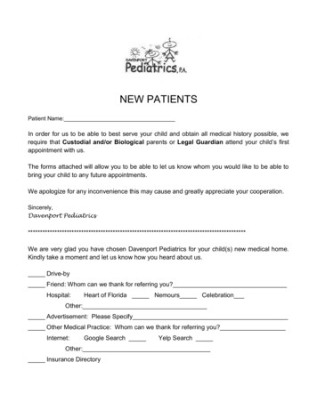 NEW PATIENTS - Davenport Pediatrics
