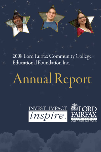 2008 Lord Fairfax Community College Educational Foundation Inc. Annual .