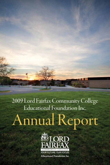 2009 Lord Fairfax Community College Educational Foundation Inc. Annual .
