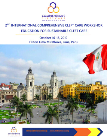 Nd International Comprehensive Cleft Care Workshop: Education For .