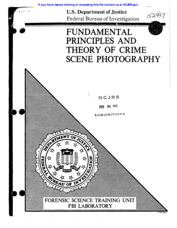 J : Fundamental Principles And Theory Of Crime Scene Photography