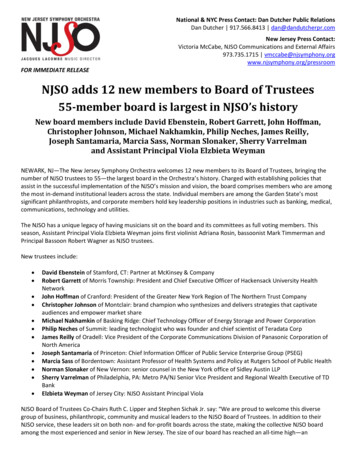 NJSO Adds 12 New Members To Board Of Trustees