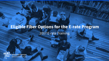 Eligible Fiber Options For The E-rate Program