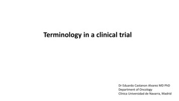 Terminology In A Clinical Trial - ENGAGeO