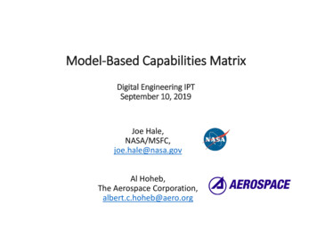 Model-Based Capabilities Matrix - NASA
