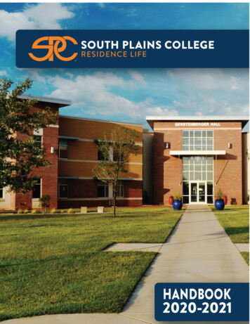Dear Resident, - South Plains College
