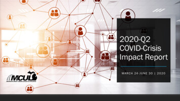 2020-Q2 COVID-Crisis Impact Report - Michigan Credit Union League