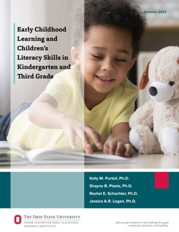 Early Childhood Learning And Children's Literacy Skills In Kindergarten .