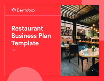 Restaurant Business Plan Template - Getbento 