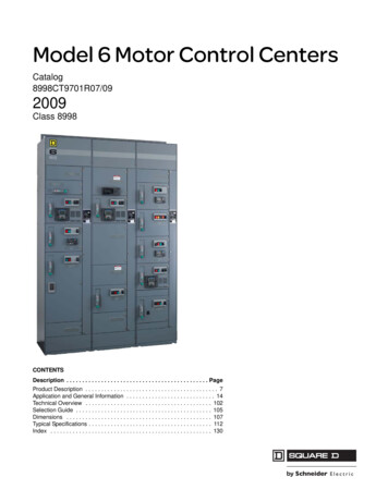 Model 6 Motor Control Centers - DDS