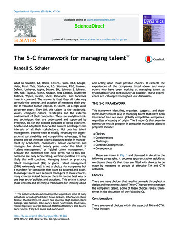 The 5-C Framework For Managing Talent - PeopleXpert