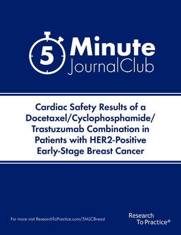 Cardiac Safety Results Of A Docetaxel/Cyclophosphamide/ Trastuzumab .
