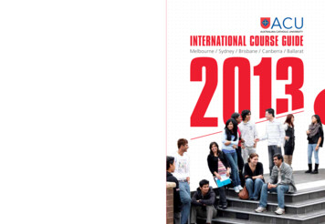 WIth ACu InternatIonal Course GuIde