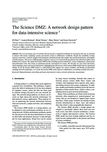 The Science DMZ: A Network Design Pattern - Hindawi