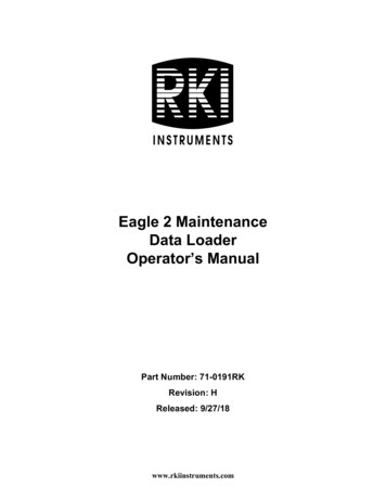 Eagle 2 Maintenance Data Loader Operator's Manual - RKI Instruments