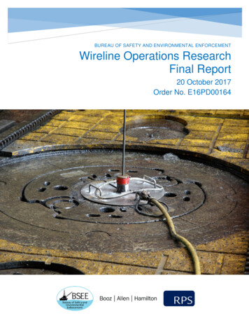 Wireline Operations Research Final Report - Bureau Of Safety And .