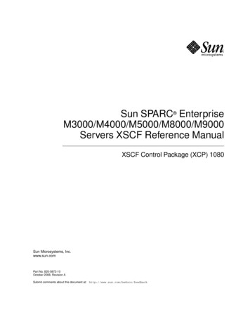 Sun SPARC Enterprise M3000/M4000/M5000/M8000/M9000 Servers XSCF .