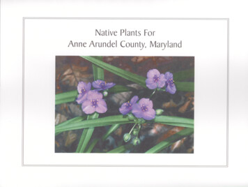 Native Plant List - Maryland Department Of Natural Resources