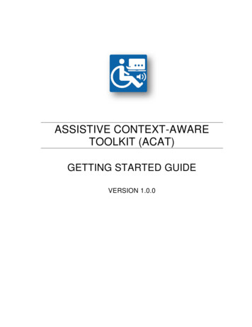 Assistive Context-aware Toolkit (Acat)
