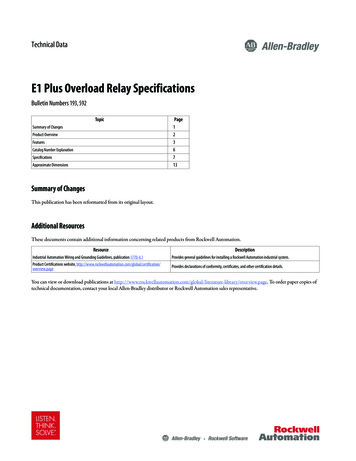 E1 Plus Overload Relay Specifications - Infrared Heating Technologies