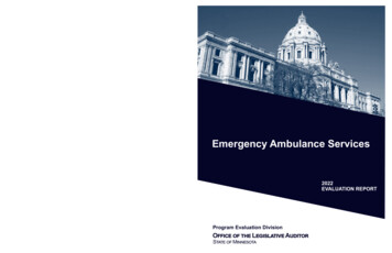 Emergency Ambulance Services - 83rd Minnesota Legislature