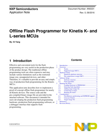 Offline Flash Programmer For Kinetis K- And L-series MCUs - NXP