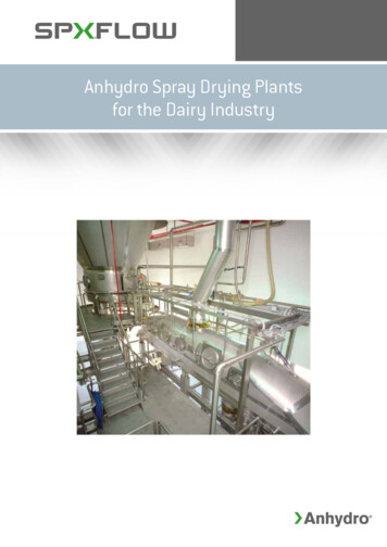Anhydro Spray Drying Plants For The Dairy Industry - SPX FLOW
