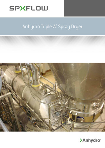 Anhydro Triple-A Spray Dryer - SPX FLOW