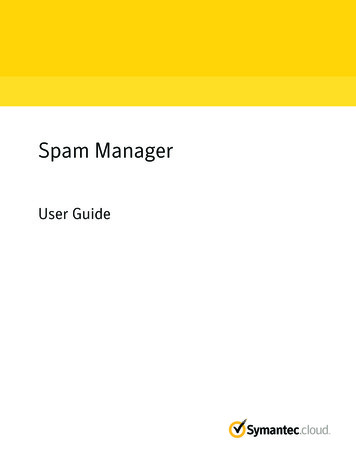 Spam Manager: User Guide - Broadcom