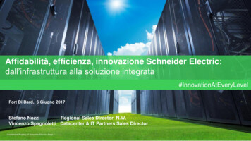 Affidabilità, Efficienza, Innovazione Schneider Electric