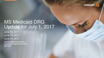 MS Medicaid DRG Update For July 1, 2017