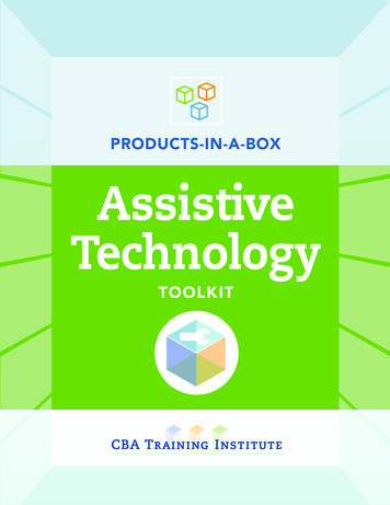 PRODUCTS-IN-A-BOX Assistive Technology - CBA Training Institute
