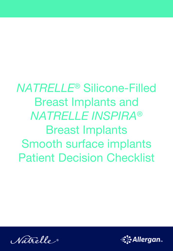 NATRELLE Silicone-Filled Breast Implants And - NatrelleSurgeon 