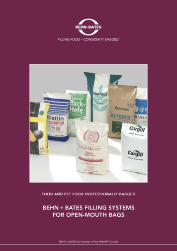 Behn Bates Filling Systems For Open-mouth Bags - Haver Continental