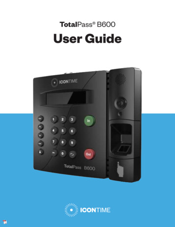 TotalPass B600 User Guide